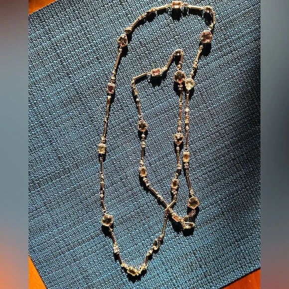 Kendra Scott rose gold necklace with brown stones - Picture 4 of 7